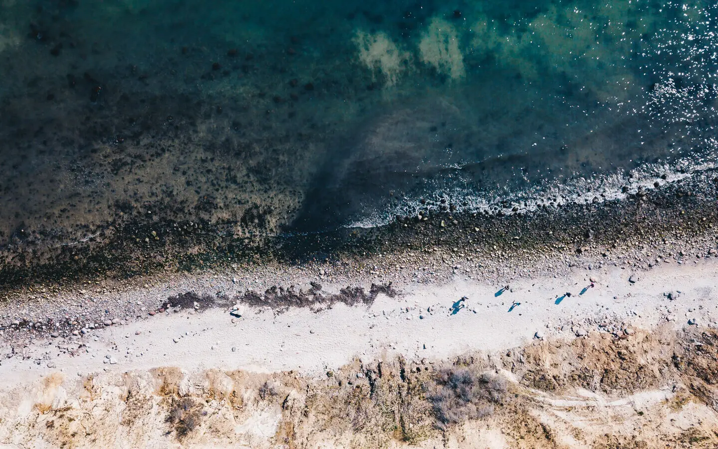Strand Grömitz Luftaufnahme der Ostseeküste.