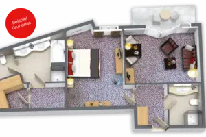 Grundriss Grundriss einer Suite.