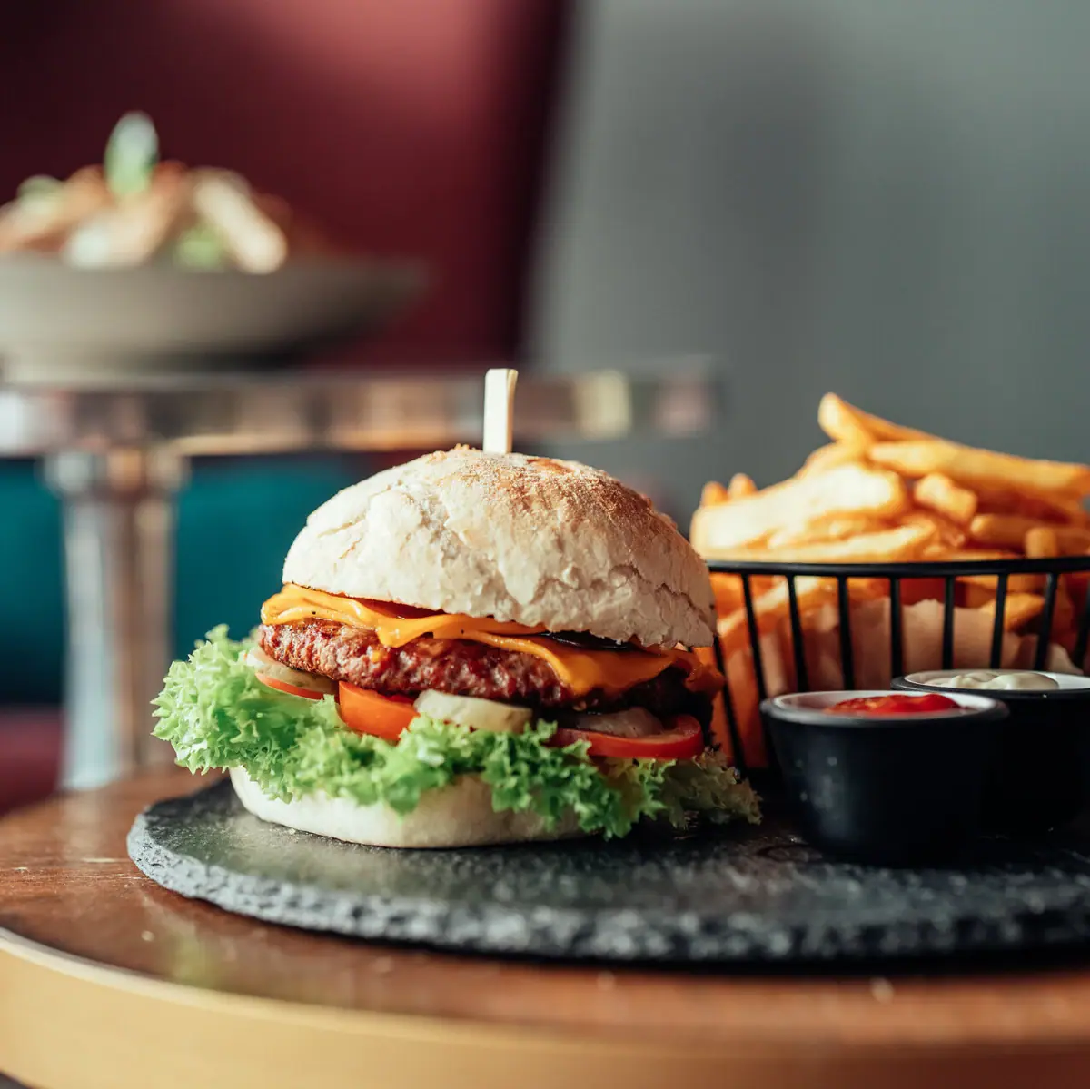 Burger Burger in der Bar